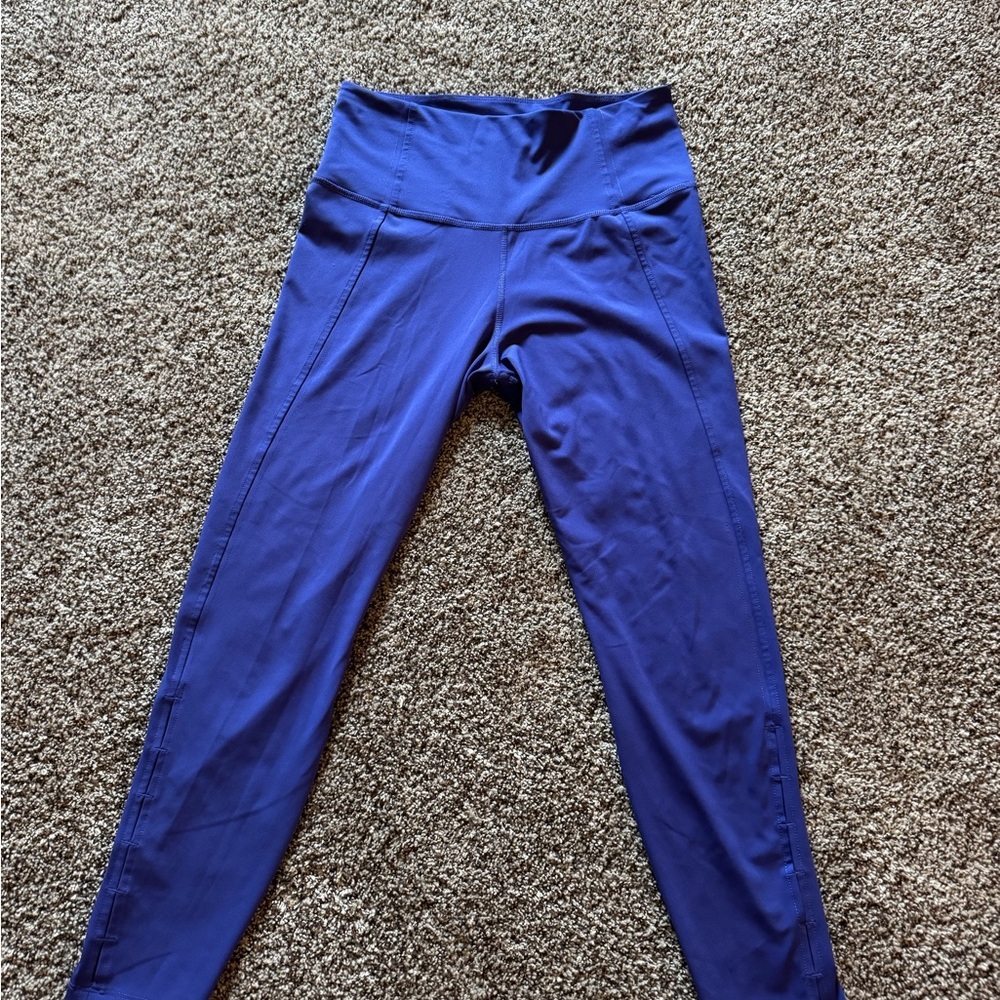 Nike Blue Athletic Leggings with Wide Waistband